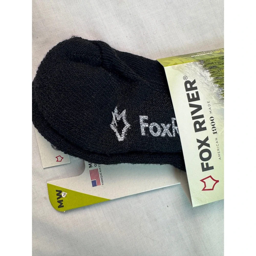Fox River Kids Hike Trek Medium Weight Crew Socks Black Style 2902 Size Small